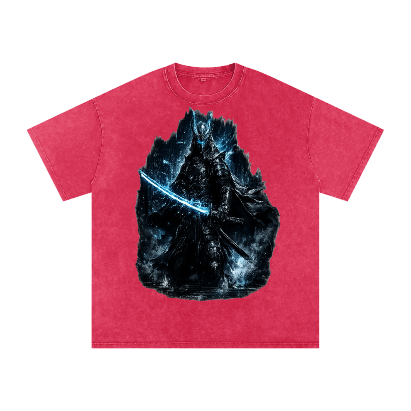Voidborn tee in Dark Green — gothic dark fantasy graphic on forest green snow washed oversized drop shoulder tee