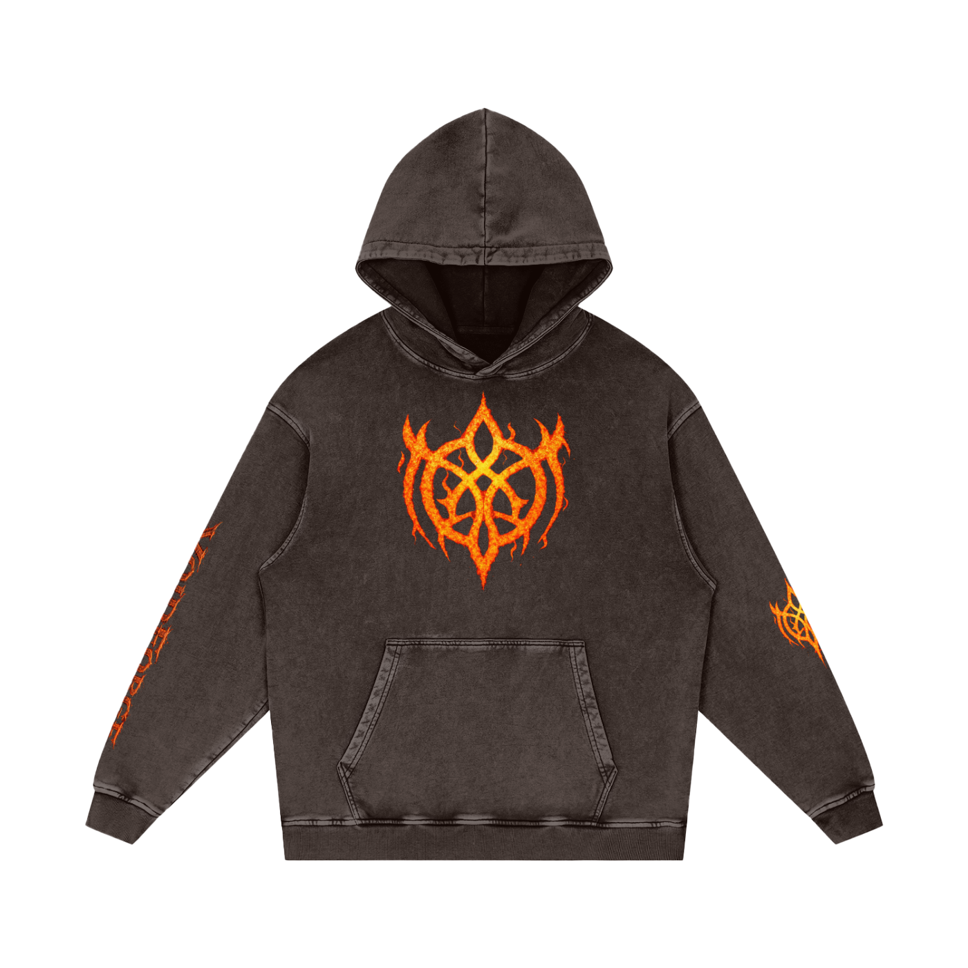 Snow Washed Loose Cotton Hoodie