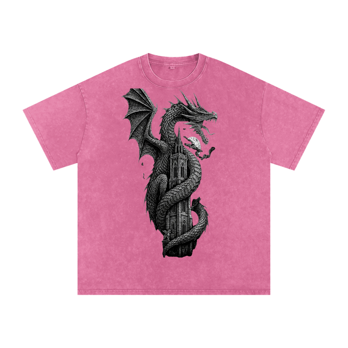 Snow Wash Tee multiple colorways — showing color range of dark gothic streetwear palette on premium washed cotton tees