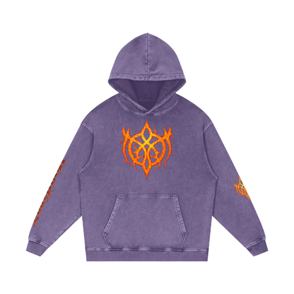 Snow Washed Loose Cotton Hoodie