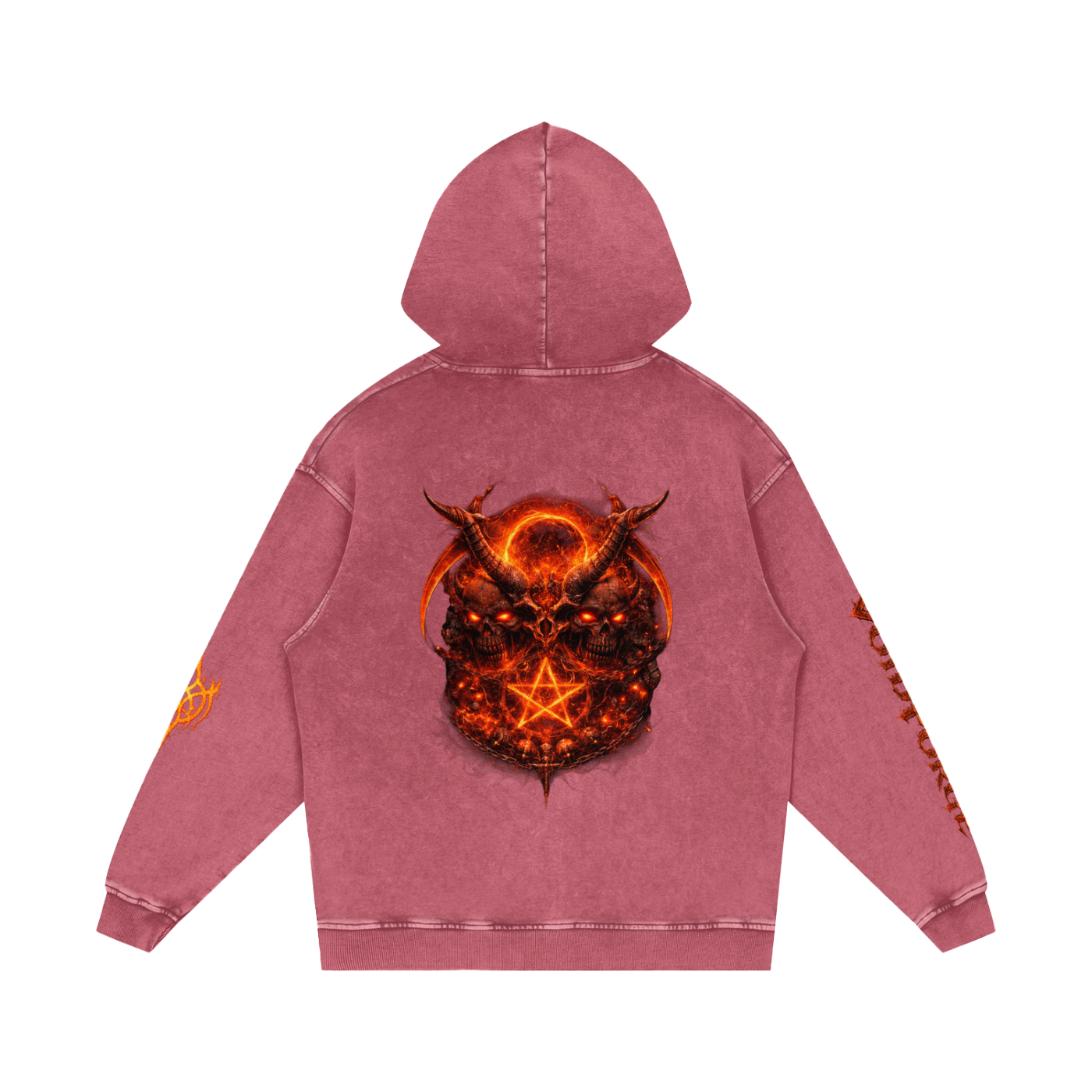 Snow Washed Loose Cotton Hoodie
