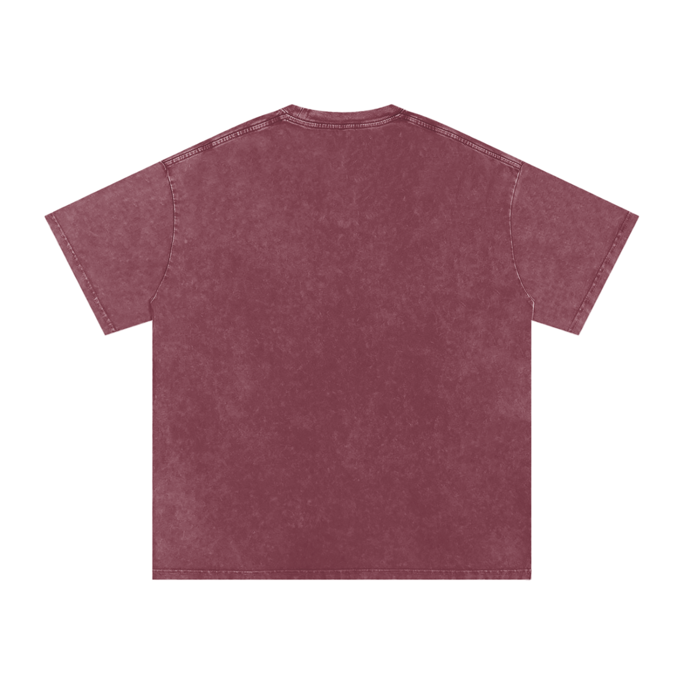 Snow Wash Tee in Pirate Gray — back view showing full drop shoulder oversized silhouette on washed gray streetwear tee