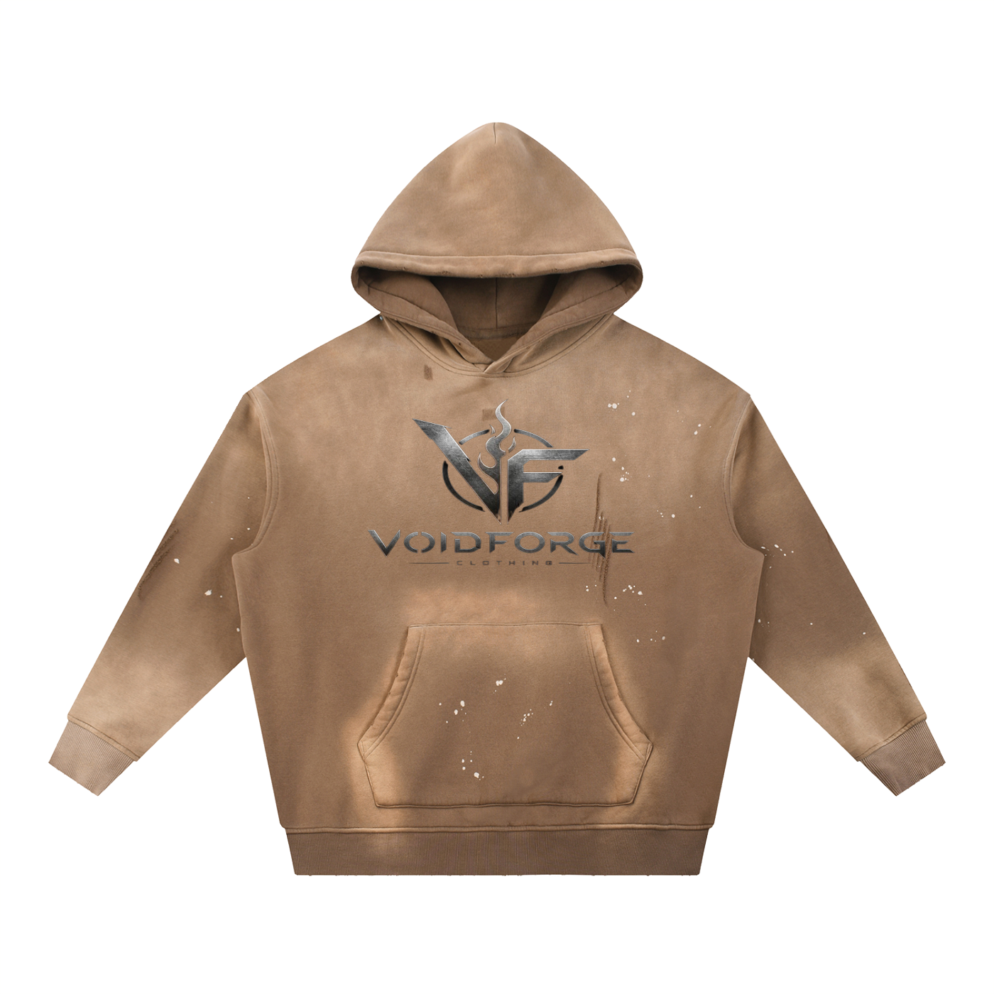 VoidForge Void Wash Hoodie — Premium Vintage Frayed Fleece