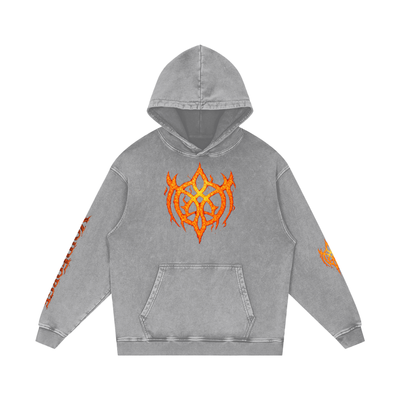 Snow Washed Loose Cotton Hoodie