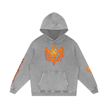 Snow Washed Loose Cotton Hoodie