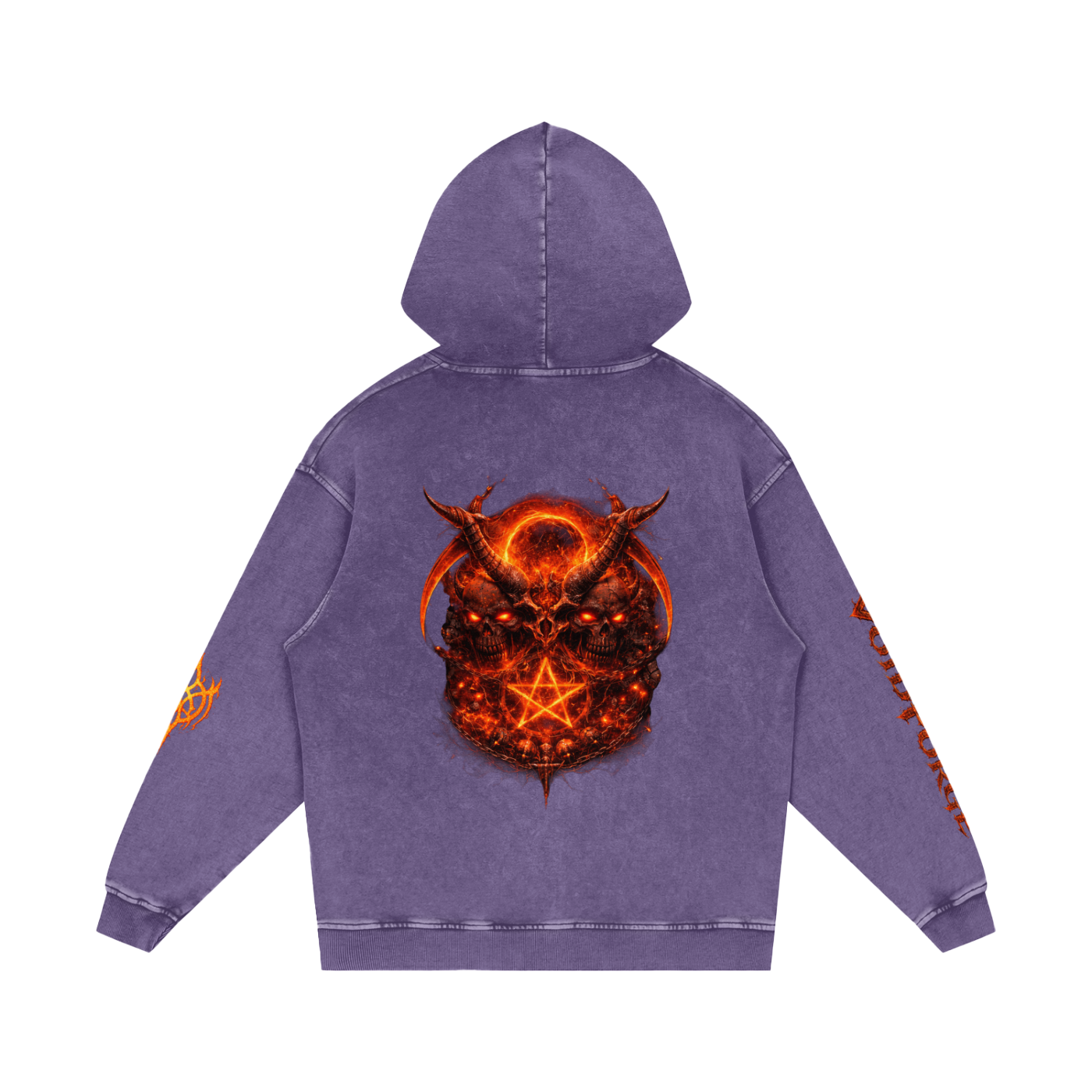 Snow Washed Loose Cotton Hoodie