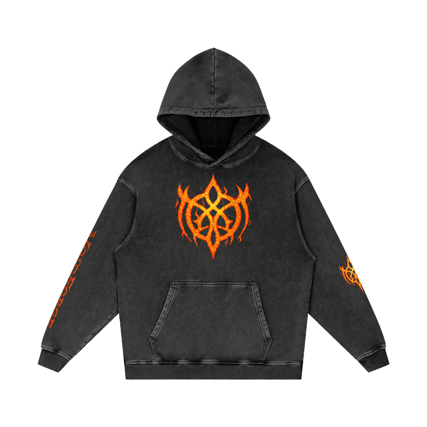 Snow Washed Loose Cotton Hoodie